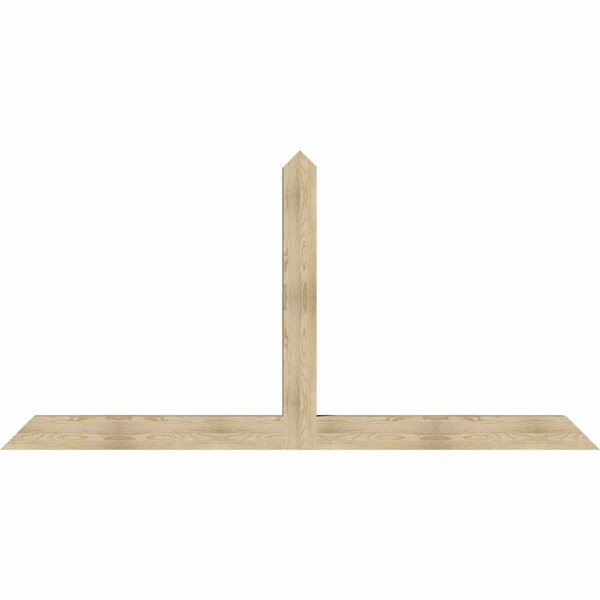 Ekena Millwork Portland Rough Sawn Timber Gable Bracket, Douglas Fir, 108"W x 54"H x 6"D x 6"F, 12/12 Pitch GBW108X54X0606POR00RDF - main